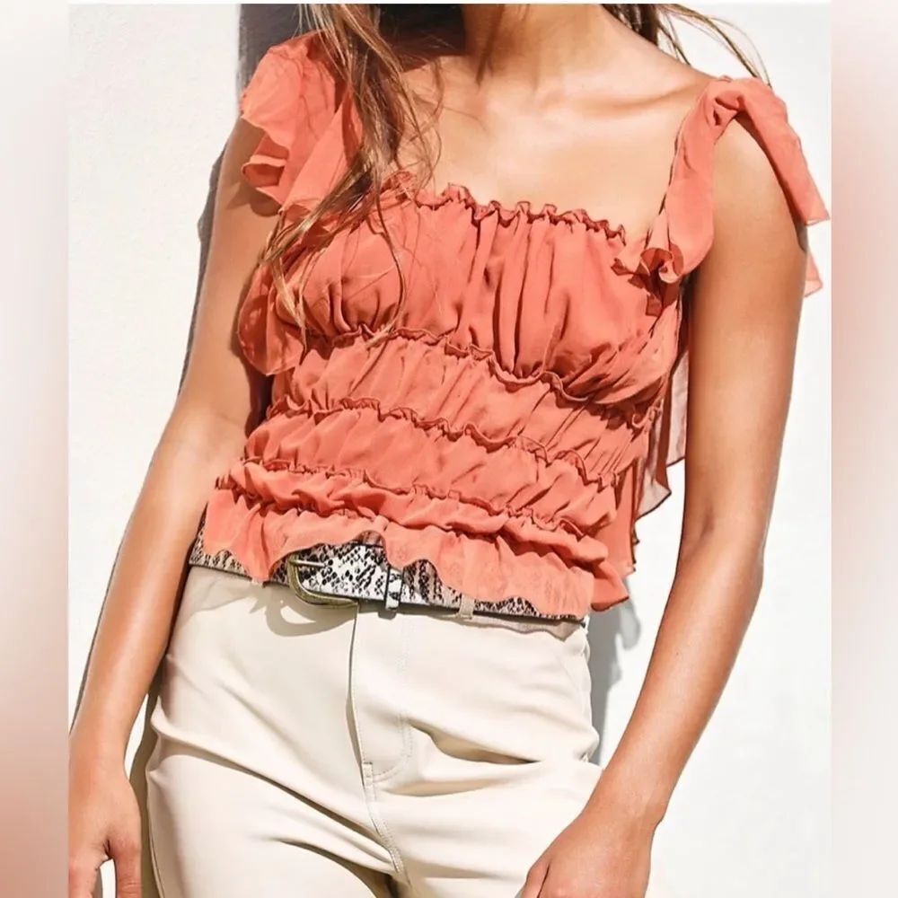 Free People Juliet Bodysuit Ginger Spice XS